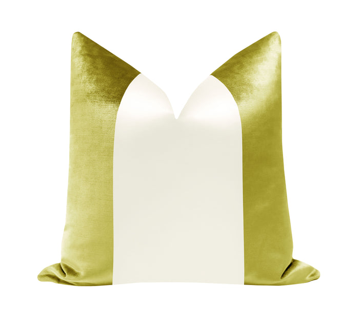 PILLOW // COLORBLOCK PANEL : FAUX SILK VELVET