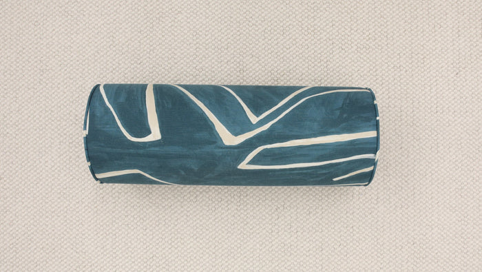 9" X 24" TWIN BOLSTER : GRAFFITO // TEAL & PEARL | KELLY WEARSTLER | FALL SALE