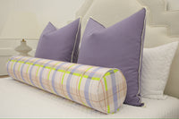 9" X 48" BOLSTER : PLAID // GRAPE | TEIL TEXTILES | FALL SALE