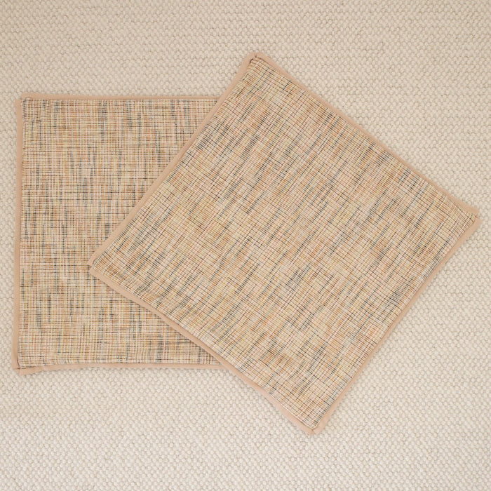 PAIR OF 22" LENNOX CHENILLE // CAMEO + CAMEO REVERSE & BUTTERFLY FLANGE