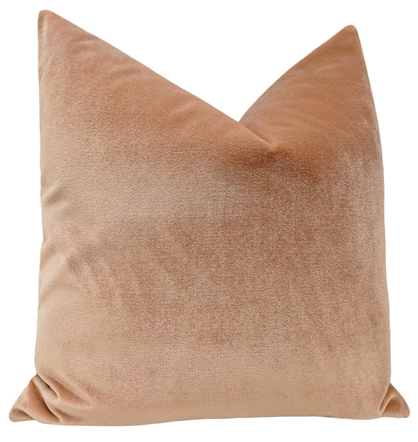 FINAL SALE : 18" X 18" VENETIAN VELVET // BLUSH PILLOW COVER