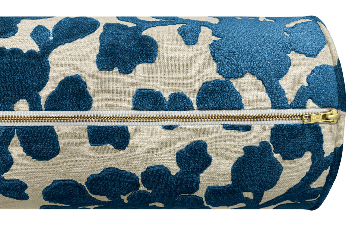 THE BOLSTER :: BLOSSOM CUT VELVET // SAPPHIRE