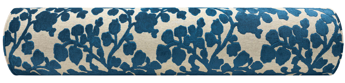 THE BOLSTER :: BLOSSOM CUT VELVET // SAPPHIRE