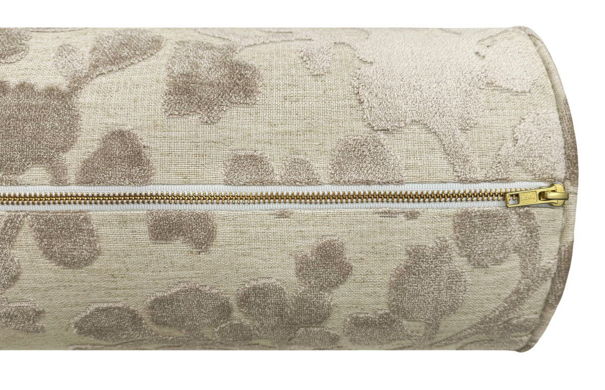 THE BOLSTER :: BLOSSOM CUT VELVET // STONE
