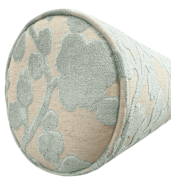 THE BOLSTER :: BLOSSOM CUT VELVET // SPA BLUE