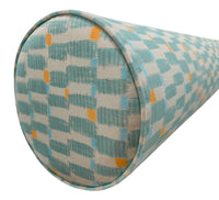 THE BOLSTER :: HASHBLOCKS // KHAKI BLUE | TEIL TEXTILES