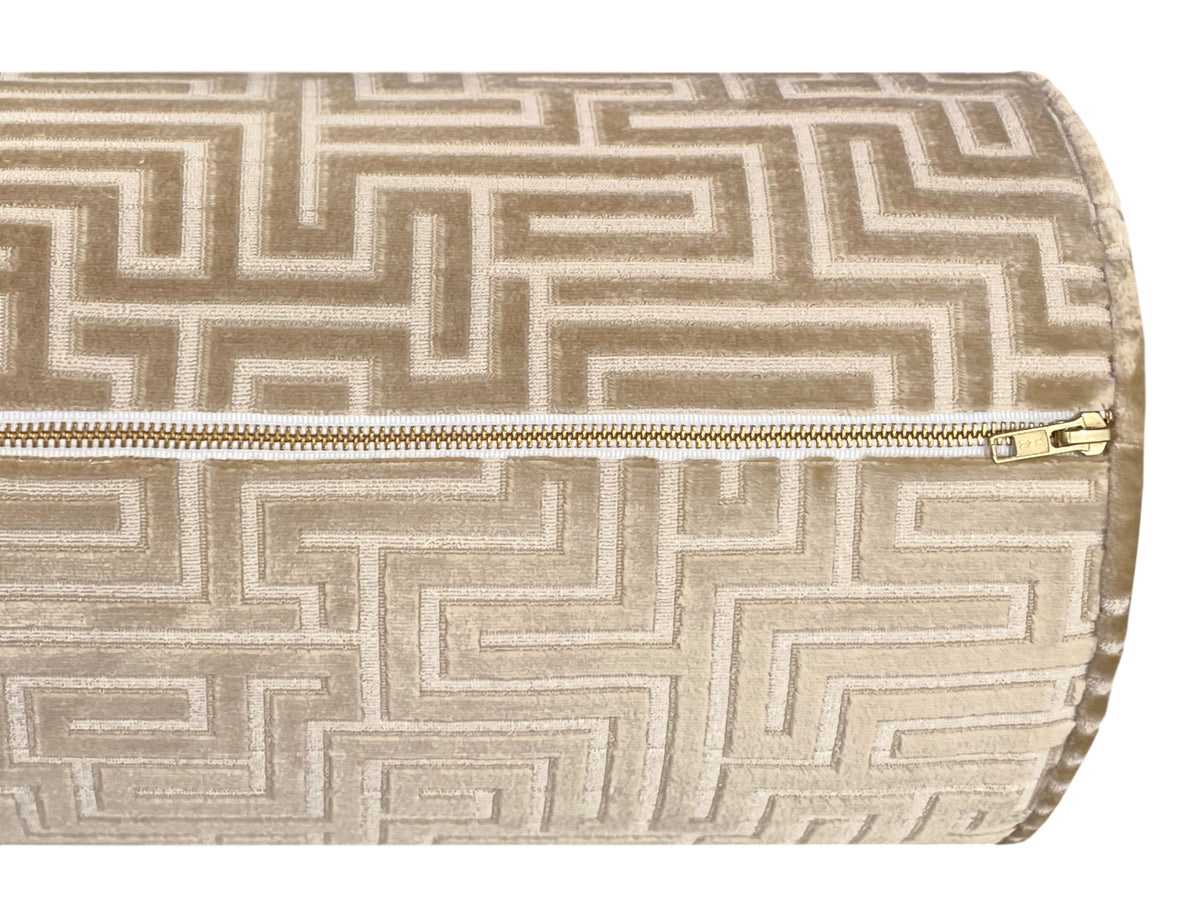 THE BOLSTER :: LABYRINTH CUT VELVET // CHAMPAGNE