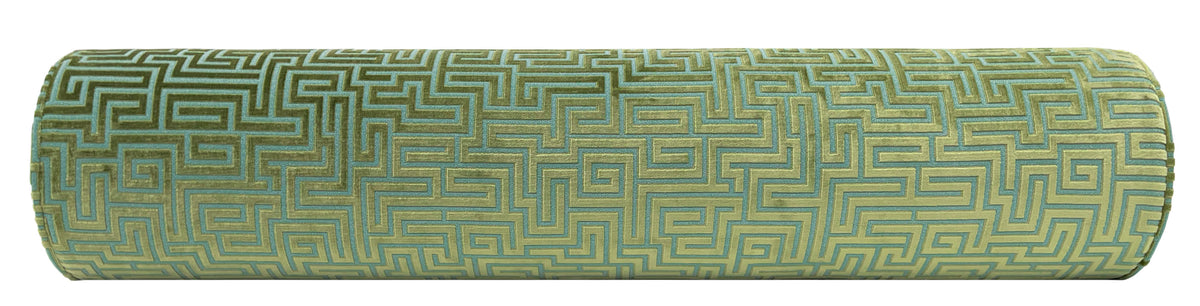 THE BOLSTER :: LABYRINTH CUT VELVET // OLIVE JADE