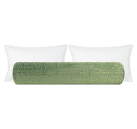 THE BOLSTER :: LABYRINTH CUT VELVET // OLIVE JADE