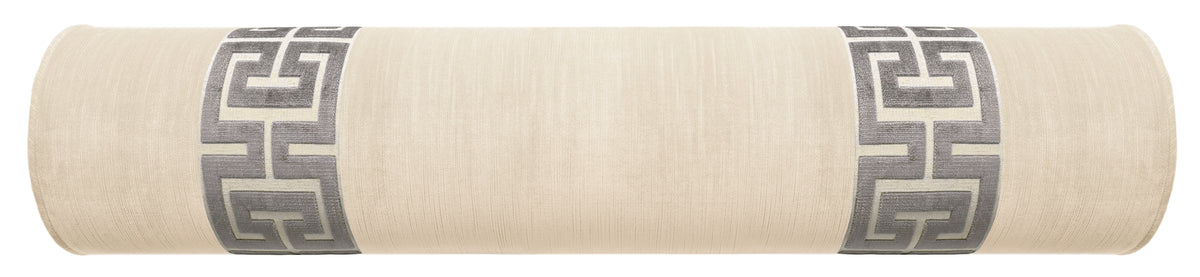 THE BOLSTER :: STRIE VELVET // CASHMERE + GREEK TRIM