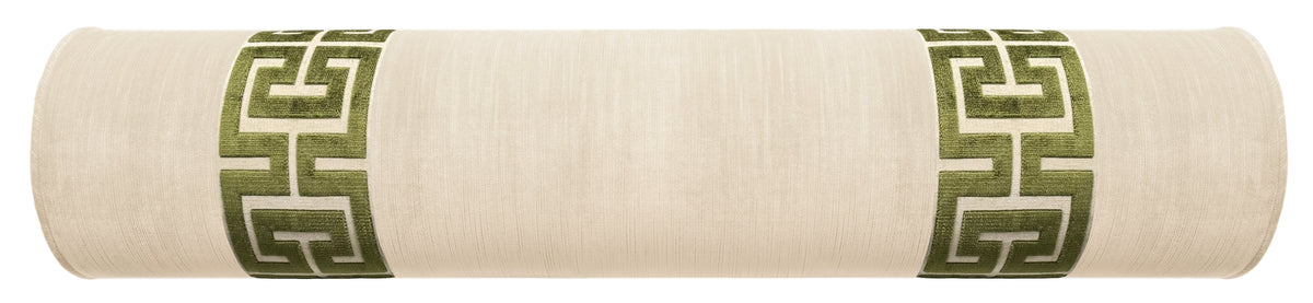 THE BOLSTER :: STRIE VELVET // CASHMERE + GREEK TRIM