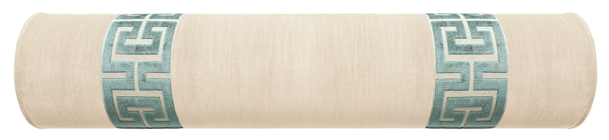 THE BOLSTER :: STRIE VELVET // CASHMERE + GREEK TRIM