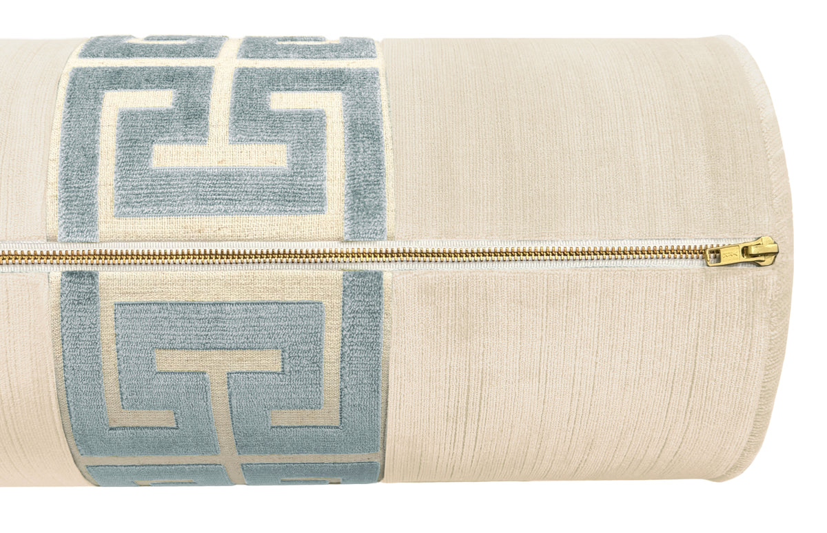 THE BOLSTER :: STRIE VELVET // CASHMERE + GREEK TRIM