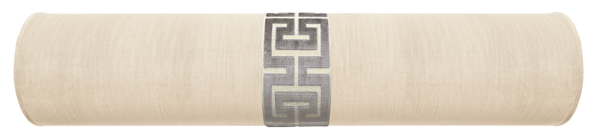 THE BOLSTER :: STRIE VELVET // CASHMERE + GREEK TRIM