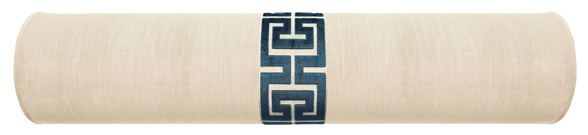 THE BOLSTER :: STRIE VELVET // CASHMERE + GREEK TRIM