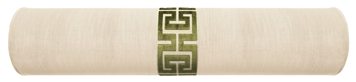 THE BOLSTER :: STRIE VELVET // CASHMERE + GREEK TRIM