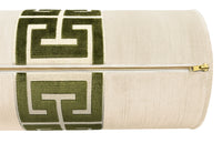 THE BOLSTER :: STRIE VELVET // CASHMERE + GREEK TRIM