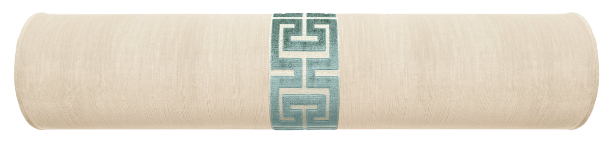 THE BOLSTER :: STRIE VELVET // CASHMERE + GREEK TRIM
