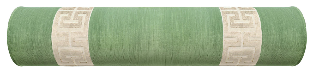 THE BOLSTER :: STRIE VELVET // JADE + GREEK TRIM