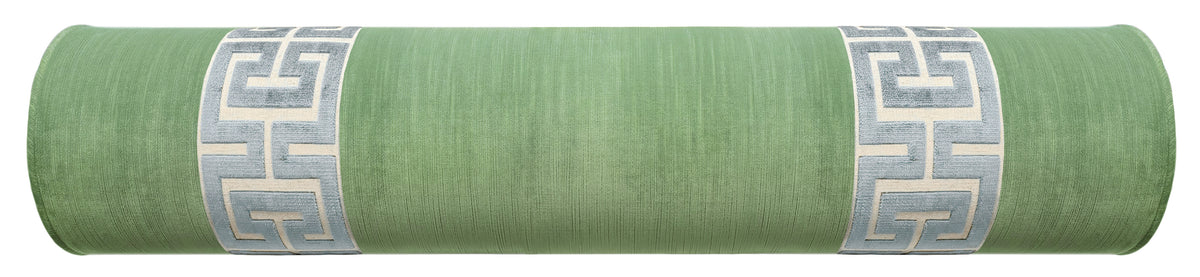 THE BOLSTER :: STRIE VELVET // JADE + GREEK TRIM