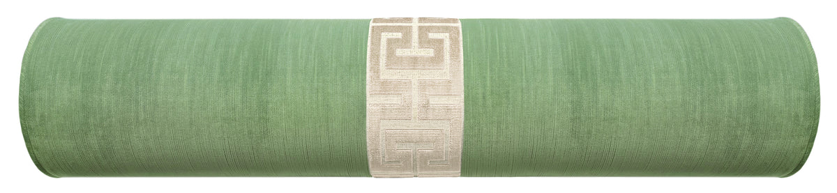 THE BOLSTER :: STRIE VELVET // JADE + GREEK TRIM