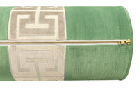 THE BOLSTER :: STRIE VELVET // JADE + GREEK TRIM