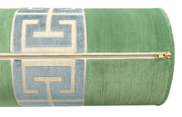 THE BOLSTER :: STRIE VELVET // JADE + GREEK TRIM