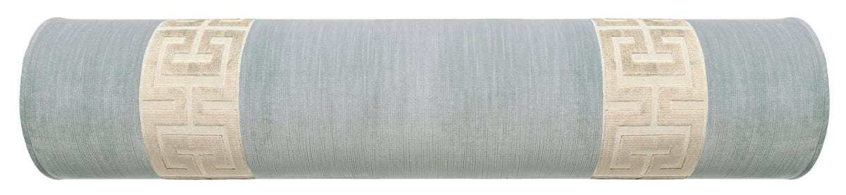 THE BOLSTER :: STRIE VELVET // MIST + GREEK TRIM