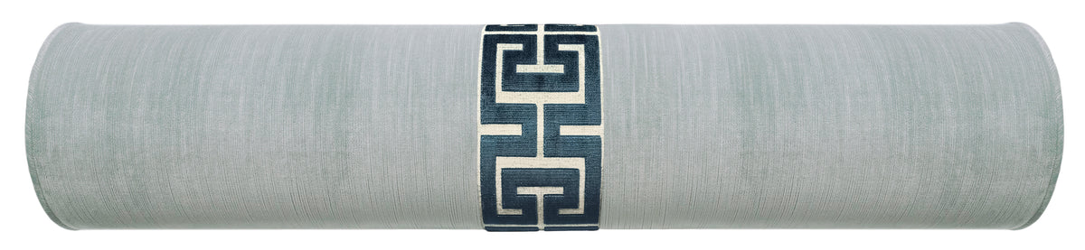 THE BOLSTER :: STRIE VELVET // MIST + GREEK TRIM