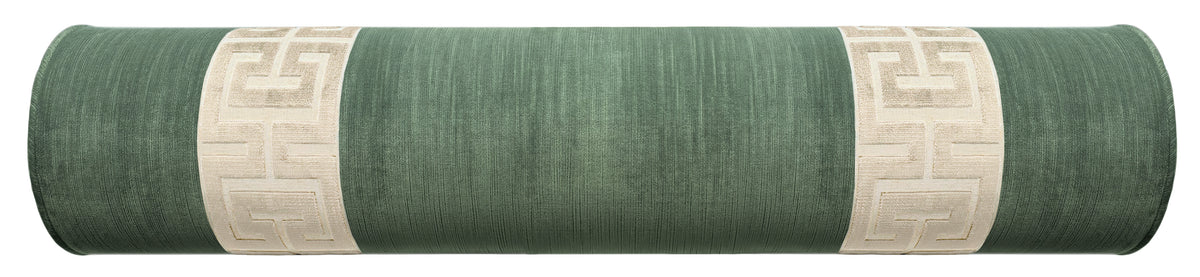 THE BOLSTER :: STRIE VELVET // PATINA + GREEK TRIM