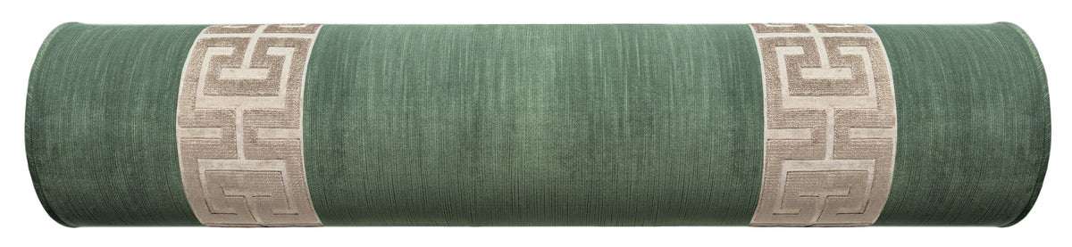 THE BOLSTER :: STRIE VELVET // PATINA + GREEK TRIM