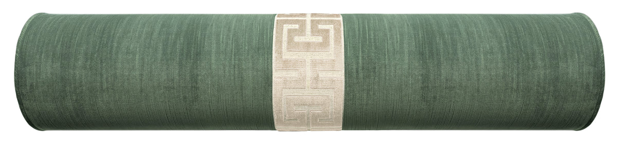 THE BOLSTER :: STRIE VELVET // PATINA + GREEK TRIM