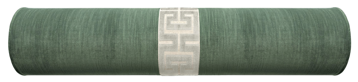 THE BOLSTER :: STRIE VELVET // PATINA + GREEK TRIM