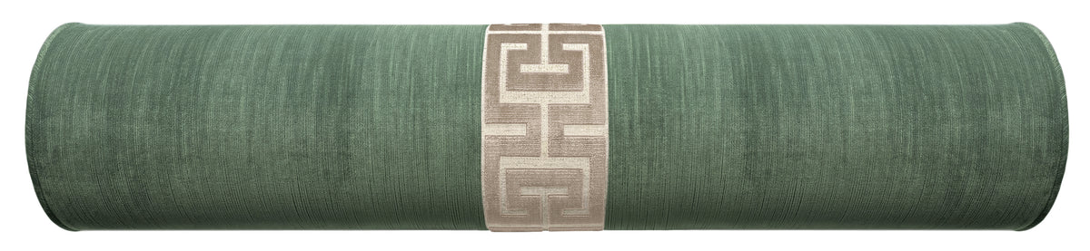 THE BOLSTER :: STRIE VELVET // PATINA + GREEK TRIM