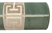 THE BOLSTER :: STRIE VELVET // PATINA + GREEK TRIM