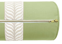 THE BOLSTER :: CLASSIC LINEN // CELADON + TRELLIS TRIM // NATURAL