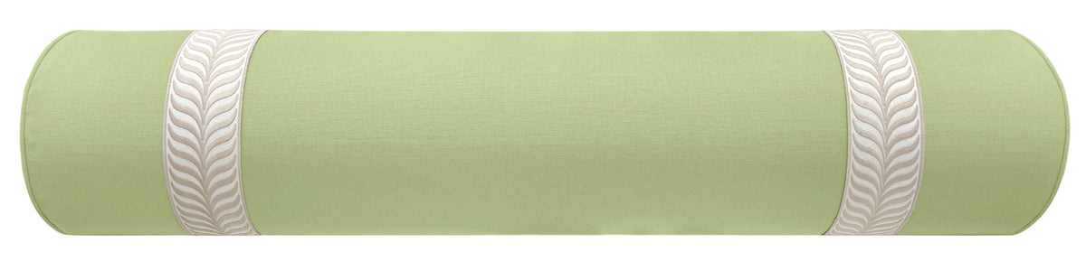 THE BOLSTER :: CLASSIC LINEN // CELADON + TRELLIS TRIM // NATURAL