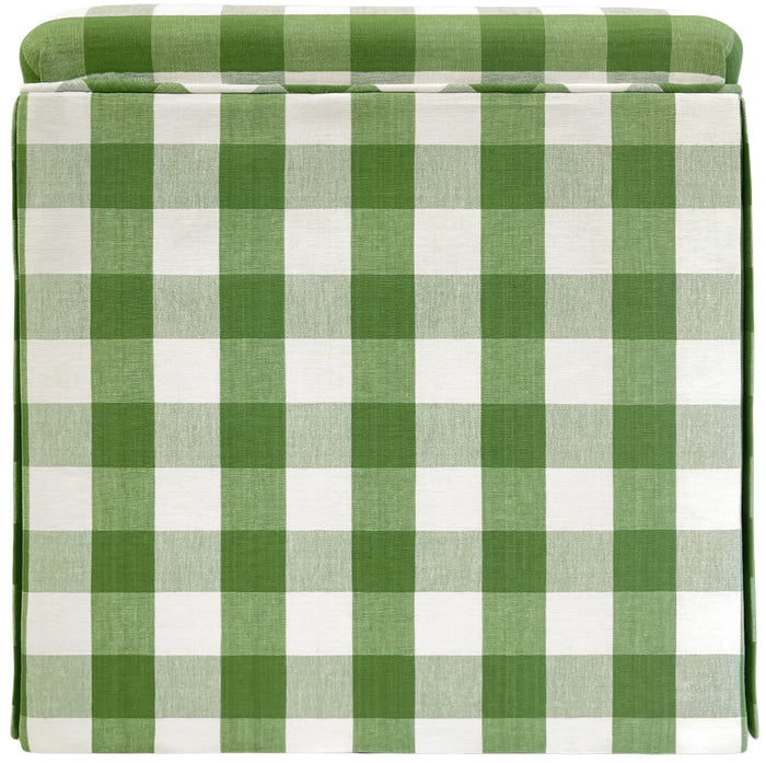 THE SKIRTED OTTOMAN :: CHARLESTON CHECK