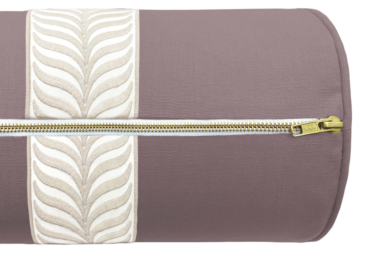 THE BOLSTER :: CLASSIC LINEN // SMOKEY AMETHYST + TRELLIS TRIM // NATURAL