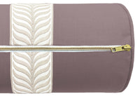 THE BOLSTER :: CLASSIC LINEN // SMOKEY AMETHYST + TRELLIS TRIM // NATURAL