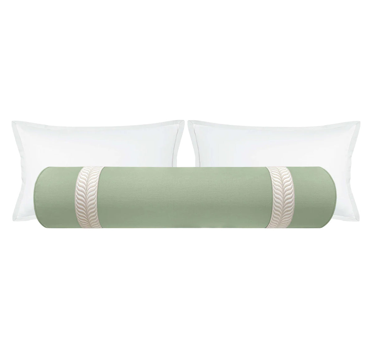 THE BOLSTER :: CLASSIC LINEN // EUCALYPTUS + TRELLIS TRIM // NATURAL