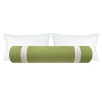 THE BOLSTER :: CLASSIC LINEN // OLIVE + TRELLIS TRIM // NATURAL
