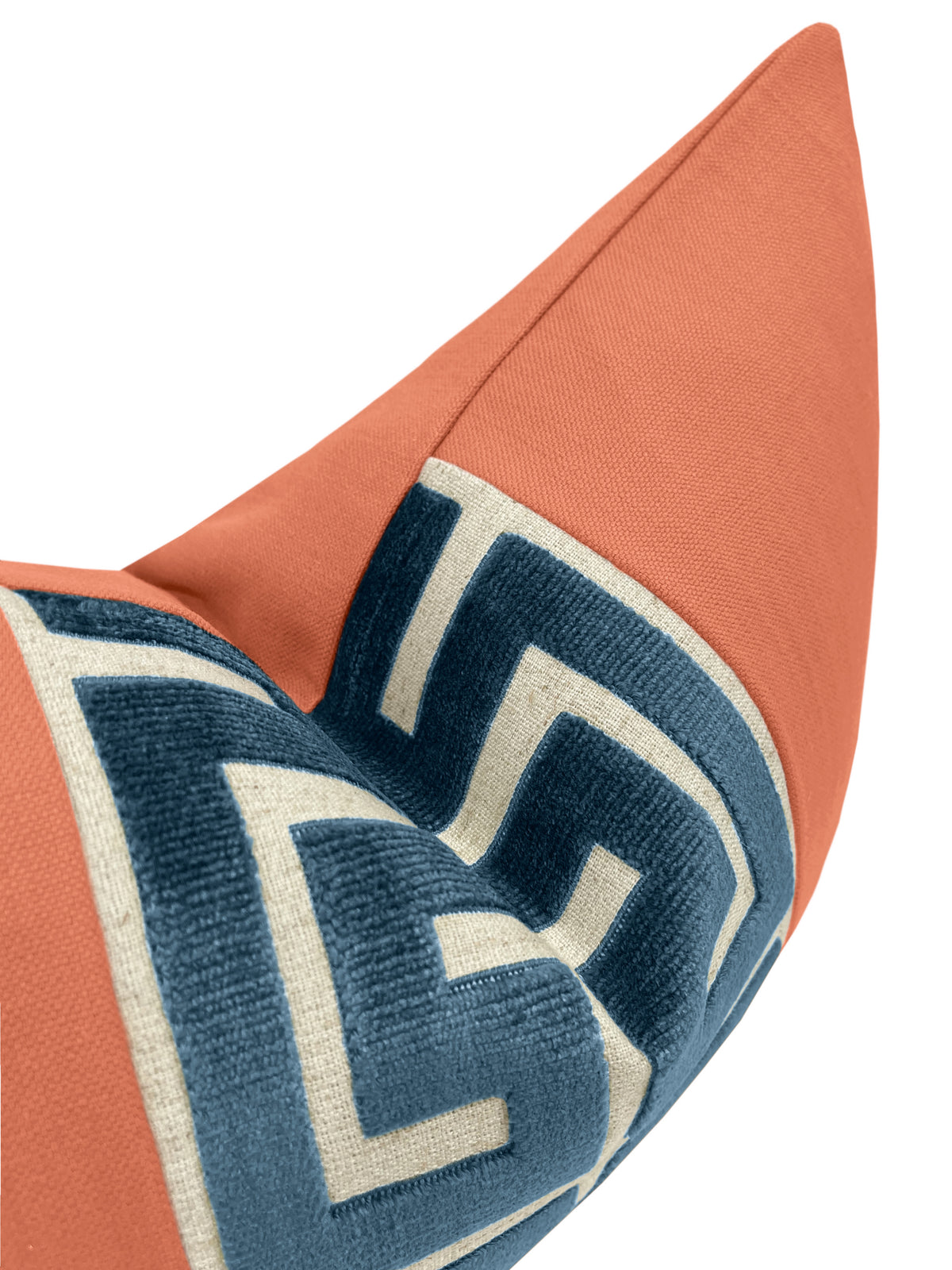 THE LITTLE LUMBAR :: CLASSIC LINEN // PERSIMMON + NAVY GREEK TRIM