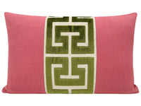 THE LITTLE LUMBAR :: CLASSIC LINEN // ROSÉ PINK + OLIVE GREEK TRIM