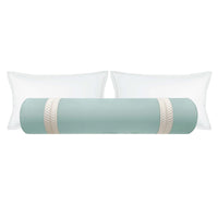 THE BOLSTER :: CLASSIC LINEN // SPA BLUE + TRELLIS TRIM // NATURAL