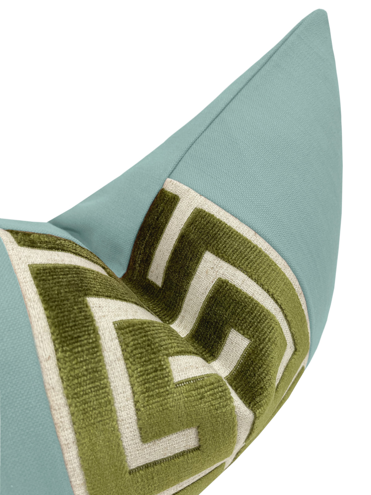 THE LITTLE LUMBAR :: CLASSIC LINEN // SPA BLUE + OLIVE GREEK TRIM