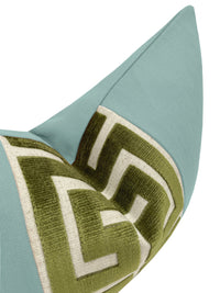 THE LITTLE LUMBAR :: CLASSIC LINEN // SPA BLUE + OLIVE GREEK TRIM