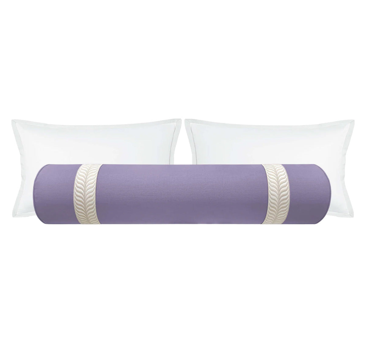 THE BOLSTER :: CLASSIC LINEN // WISTERIA + TRELLIS TRIM // NATURAL