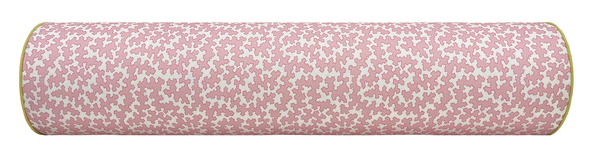 OCS X LDC II | BOLSTER | ELLISTON HOUSE : DOVER // POPPY + CLASSIC LINEN // CHARTREUSE CORDING