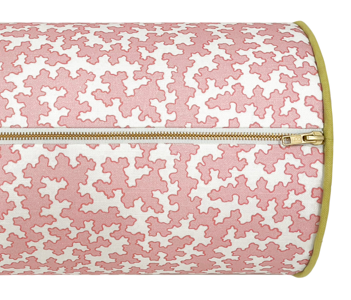 OCS X LDC II | BOLSTER | ELLISTON HOUSE : DOVER // POPPY + CLASSIC LINEN // CHARTREUSE CORDING